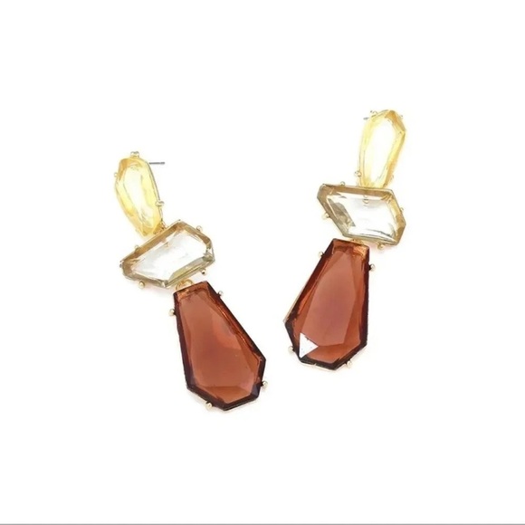 Colorful Resin Drop Earrings - Picture 4 of 8